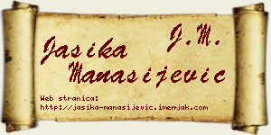 Jasika Manasijević vizit kartica